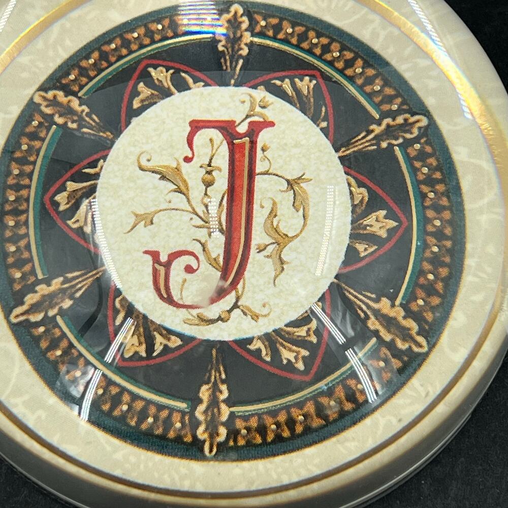 Punch Studio Crystal Paperweight "J" Initial Made in France - Picture 4 of 7